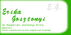 erika gosztonyi business card